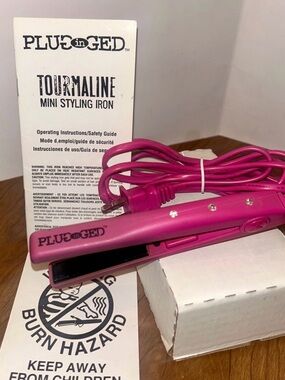 Plugged In Tourmaline Mini Styling Iron  ** Bonus Item Added TRESemme Heat Serum